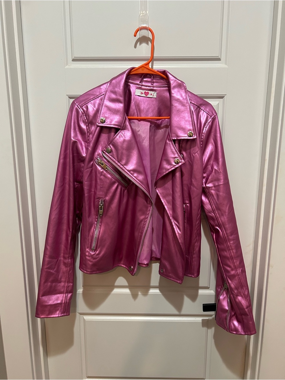 Buddy Love Metallic Pink Moto Jacket